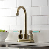 Kaiser Two-Handle 2-Hole Deck Mount Bar Faucet