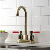 Kaiser Two-Handle 2-Hole Deck Mount Bar Faucet