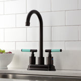 Kaiser Two-Handle 2-Hole Deck Mount Bar Faucet