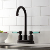 Kaiser Two-Handle 2-Hole Deck Mount Bar Faucet