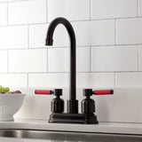 Kaiser Two-Handle 2-Hole Deck Mount Bar Faucet