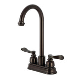 NuWave French Two-Handle 2-Hole Deck Mount Bar Faucet