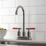 Kaiser Two-Handle 2-Hole Deck Mount Bar Faucet