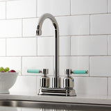 Kaiser Two-Handle 2-Hole Deck Mount Bar Faucet