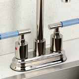 Synchronous Two-Handle 2-Hole Deck Mount Bar Faucet