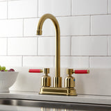 Kaiser Two-Handle 2-Hole Deck Mount Bar Faucet