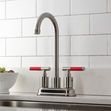 Kaiser Two-Handle 2-Hole Deck Mount Bar Faucet