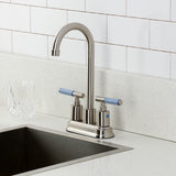 Synchronous Two-Handle 2-Hole Deck Mount Bar Faucet