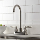 NuWave French Two-Handle 2-Hole Deck Mount Bar Faucet