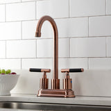 Kaiser Two-Handle 2-Hole Deck Mount Bar Faucet