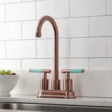 Kaiser Two-Handle 2-Hole Deck Mount Bar Faucet