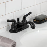 Royale Double-Handle 3-Hole Deck Mount 4-Inch Centerset Bathroom Faucet with Pop-Up Drain