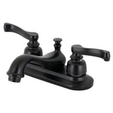 Royale Double-Handle 3-Hole Deck Mount 4-Inch Centerset Bathroom Faucet with Pop-Up Drain