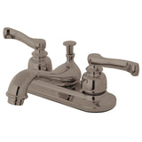 Royale Double-Handle 3-Hole Deck Mount 4-Inch Centerset Bathroom Faucet with Pop-Up Drain