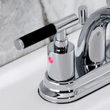 Kaiser Two-Handle 3-Hole Deck Mount 4" Centerset Bathroom Faucet with Pop-Up Drain