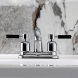 Kaiser Double-Handle 3-Hole Deck Mount 4-Inch Centerset Bathroom Faucet with Pop-Up Drain