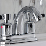 Kaiser Double-Handle 3-Hole Deck Mount 4-Inch Centerset Bathroom Faucet with Pop-Up Drain