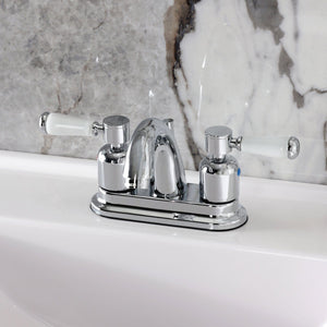 Paris Double-Handle 3-Hole Deck Mount 4-Inch Centerset Bathroom Faucet with Pop-Up Drain