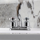 Concord Double-Handle 3-Hole Deck Mount 4-Inch Centerset Bathroom Faucet with Pop-Up Drain