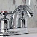 Concord Double-Handle 3-Hole Deck Mount 4-Inch Centerset Bathroom Faucet with Pop-Up Drain