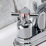 Concord Double-Handle 3-Hole Deck Mount 4-Inch Centerset Bathroom Faucet with Pop-Up Drain