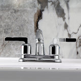 Centurion Double-Handle 3-Hole Deck Mount 4-Inch Centerset Bathroom Faucet with Pop-Up Drain