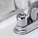 Centurion Double-Handle 3-Hole Deck Mount 4-Inch Centerset Bathroom Faucet with Pop-Up Drain