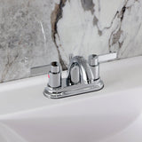 NuvoFusion Double-Handle 3-Hole Deck Mount 4-Inch Centerset Bathroom Faucet with Pop-Up Drain