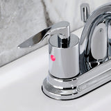 Serena Double-Handle 3-Hole Deck Mount 4-Inch Centerset Bathroom Faucet with Pop-Up Drain