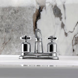 Millennium Double-Handle 3-Hole Deck Mount 4-Inch Centerset Bathroom Faucet with Pop-Up Drain