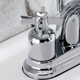 Millennium Double-Handle 3-Hole Deck Mount 4-Inch Centerset Bathroom Faucet with Pop-Up Drain