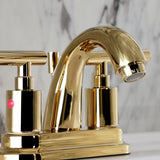 Manhattan Double-Handle 3-Hole Deck Mount 4-Inch Centerset Bathroom Faucet with Pop-Up Drain