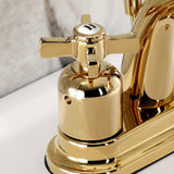 Millennium Double-Handle 3-Hole Deck Mount 4-Inch Centerset Bathroom Faucet with Pop-Up Drain