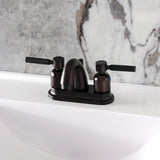 Kaiser Double-Handle 3-Hole Deck Mount 4-Inch Centerset Bathroom Faucet with Pop-Up Drain