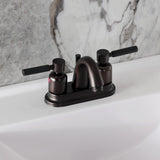 Kaiser Double-Handle 3-Hole Deck Mount 4-Inch Centerset Bathroom Faucet with Pop-Up Drain