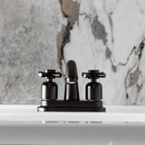 Concord Double-Handle 3-Hole Deck Mount 4-Inch Centerset Bathroom Faucet with Pop-Up Drain