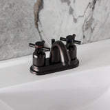 Concord Double-Handle 3-Hole Deck Mount 4-Inch Centerset Bathroom Faucet with Pop-Up Drain