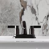 NuvoFusion Double-Handle 3-Hole Deck Mount 4-Inch Centerset Bathroom Faucet with Pop-Up Drain