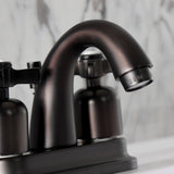 Millennium Double-Handle 3-Hole Deck Mount 4-Inch Centerset Bathroom Faucet with Pop-Up Drain