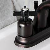 Millennium Double-Handle 3-Hole Deck Mount 4-Inch Centerset Bathroom Faucet with Pop-Up Drain