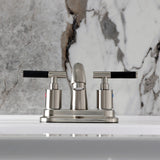 Kaiser Two-Handle 3-Hole Deck Mount 4" Centerset Bathroom Faucet with Pop-Up Drain