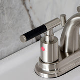 Kaiser Two-Handle 3-Hole Deck Mount 4" Centerset Bathroom Faucet with Pop-Up Drain