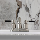 Kaiser Double-Handle 3-Hole Deck Mount 4-Inch Centerset Bathroom Faucet with Pop-Up Drain