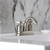 Millennium Double-Handle 3-Hole Deck Mount 4-Inch Centerset Bathroom Faucet with Pop-Up Drain