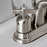 Millennium Double-Handle 3-Hole Deck Mount 4-Inch Centerset Bathroom Faucet with Pop-Up Drain