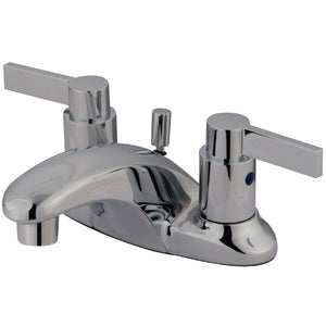 NuvoFusion Double-Handle 3-Hole Deck Mount 4-Inch Centerset Bathroom Faucet with Pop-Up Drain