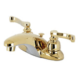 Royale Double-Handle 3-Hole Deck Mount 4-Inch Centerset Bathroom Faucet with Pop-Up Drain