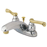 Royale Double-Handle 3-Hole Deck Mount 4-Inch Centerset Bathroom Faucet with Pop-Up Drain