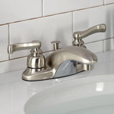 Royale Double-Handle 3-Hole Deck Mount 4-Inch Centerset Bathroom Faucet with Pop-Up Drain