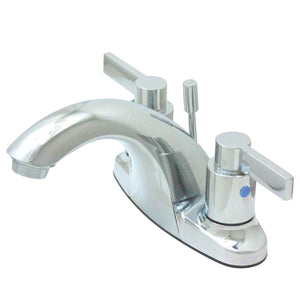 NuvoFusion Double-Handle 3-Hole Deck Mount 4-Inch Centerset Bathroom Faucet with Pop-Up Drain